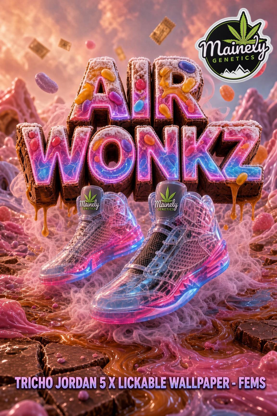 Air Wonkz (Tricho Jordan 5 x Lickable Wallpaper)
