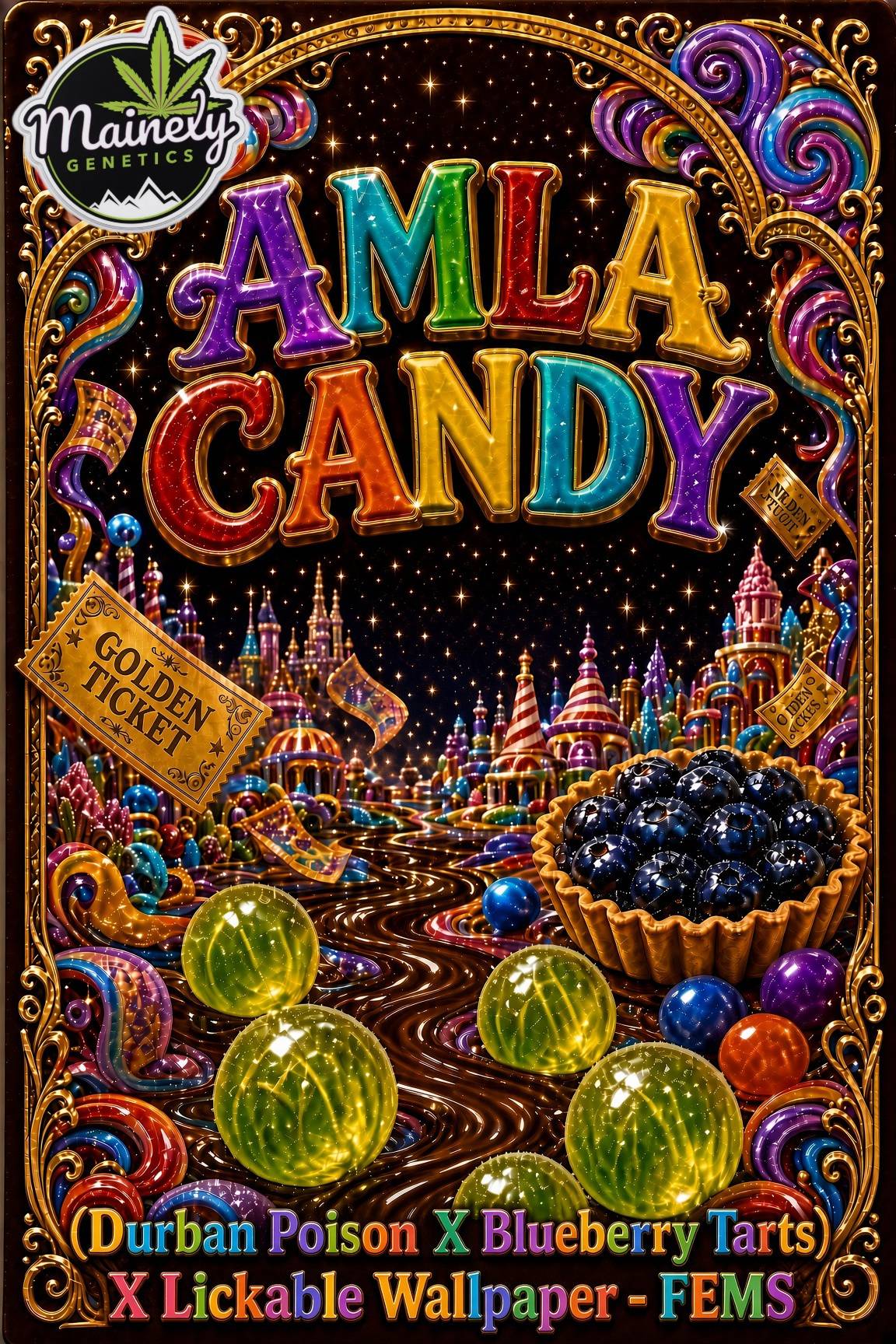 AMLA CANDY ((Durban Poison × Blueberry Tarts) × Lickable Wallpaper)