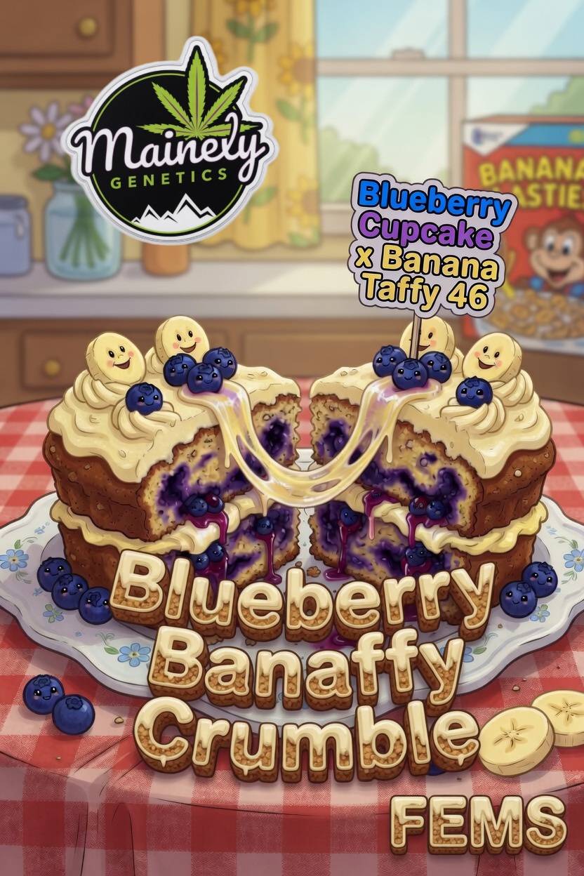 Blueberry Banaffy Crumble (Blueberry Cupcake x Banaffy Taffy 46) Fems – 6 Pack