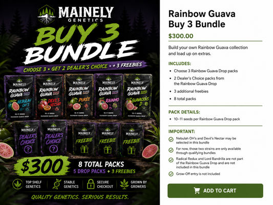 Rainbow Guava Buy 3 Bundle — 5 Drop Packs + 3 Freebies