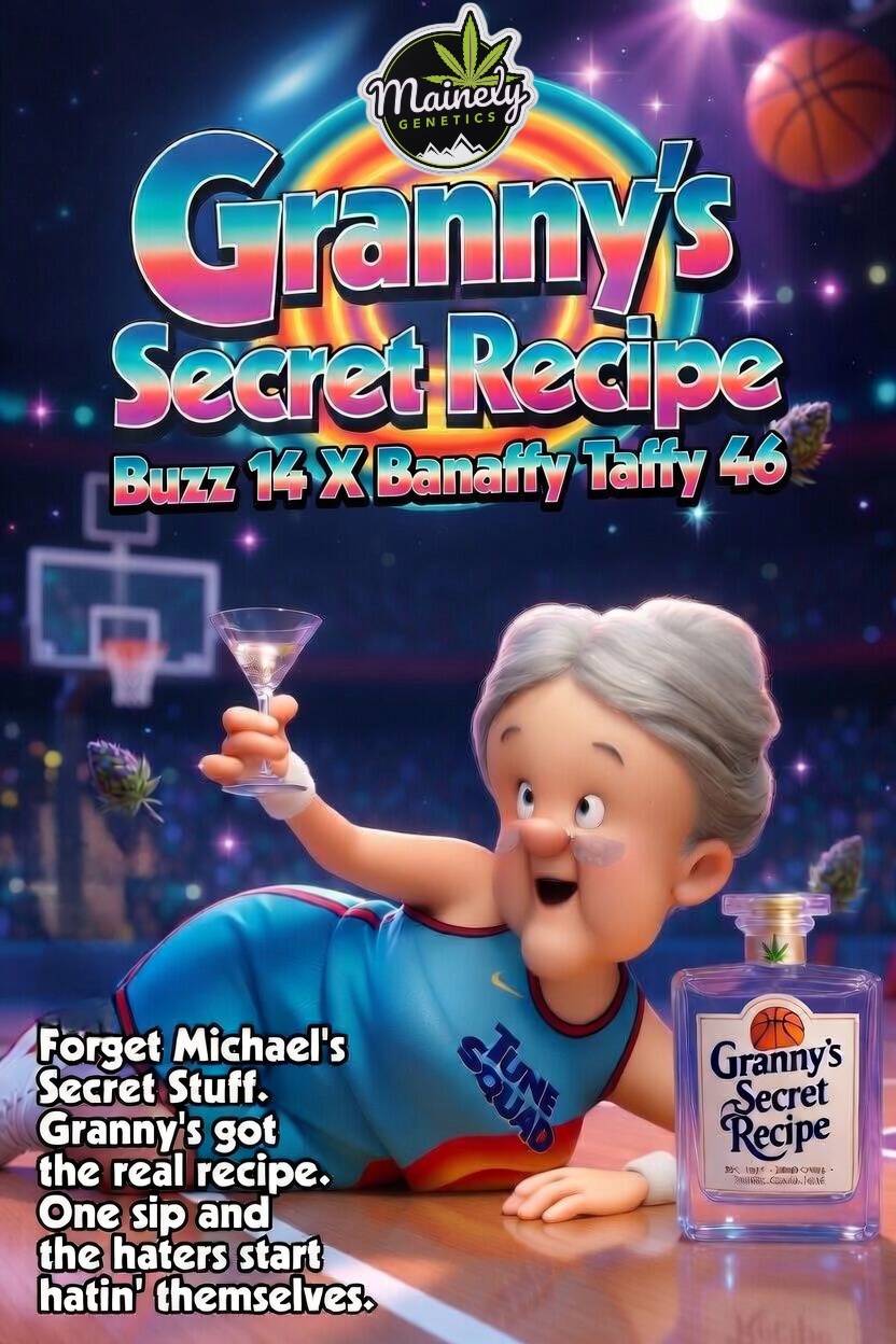 Granny's Secret Recipe (Buzz 14 x Banaffy Taffy 46) Fems – 6 Pack