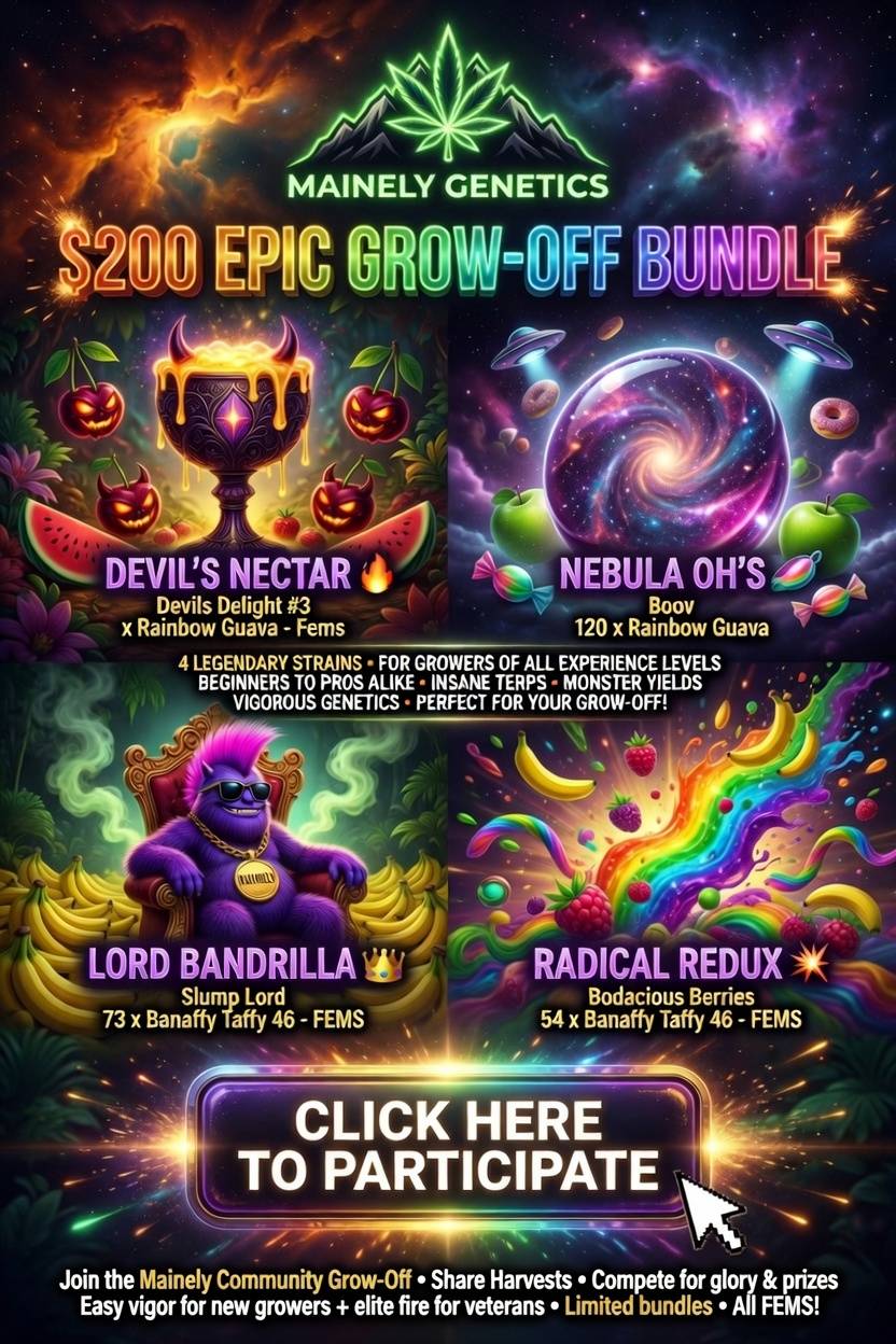 Mainely Genetics Grow-Off Package — 4 Packs + Official Entry